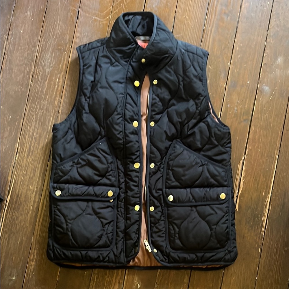 J. crew Signature Puffer quilted Vest Primaloft Medium black